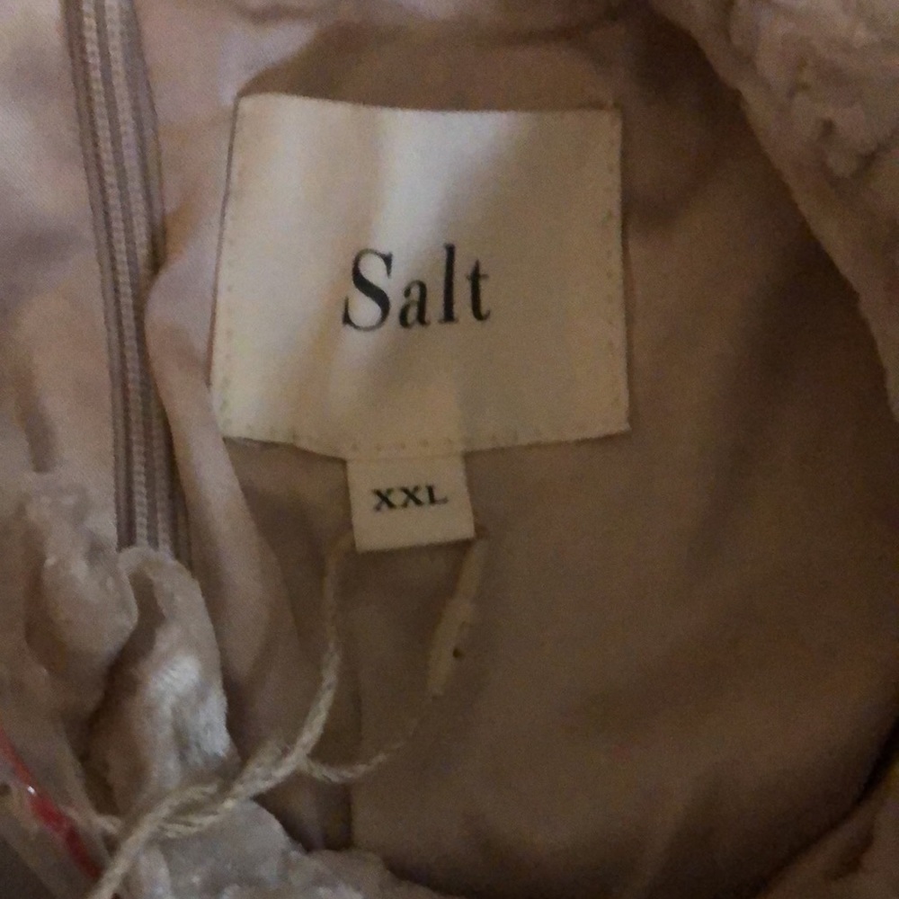 NWT Salt Velvet Burnout Dress Ivory XXL - Picture 10 of 14